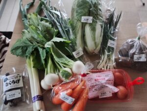 七飯町　にじいろファーム　野菜たち