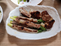 いもっこ市　アスパラで作った　肉巻き