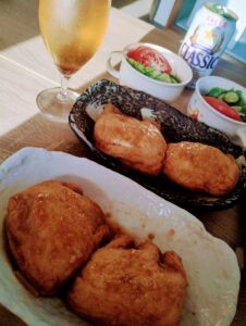 演奏会後のご褒美食卓　じゃがいも巾着