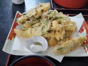 木古内 のとや 山うど天ざる 天ぷら