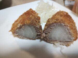 玉ねぎの肉巻きフライ 断面