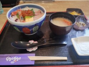 gyogyo 海鮮丼　味噌汁、漬物付き