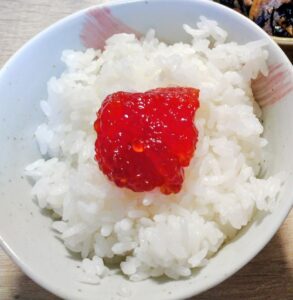 ごはんの上に筋子をポン!